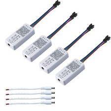 Sp110 Led Hue Ws2812b Controller, 4-Pack Sp110e LED Bluetooth small, White picture