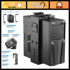 Adjustable Under Desk Computer Mount & Wall Mount - CPU Holder, Space-Saving Des picture