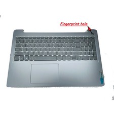 NEW Palmrest Keyboard FPR Hole Touchpad For Lenovo ideapad 3-15ITL6 15ALC6 Gray picture