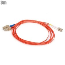 3m (10ft) LC/SC 62.5/125 Duplex Multi Mode Optic Fiber Optics Patch Cable Cord picture