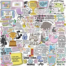 100 PCS Funny Sarcastic Work Stickers Pack for Adults, 1.5-3inch, picture