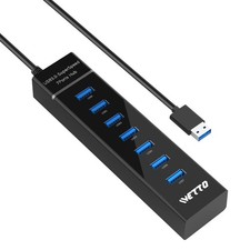 7-Port USB 3.0 Hub, IVETTO Data USB Hub Splitter with 3.3ft Long Cable picture