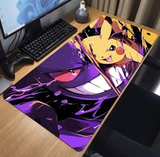 Pokemon Gengar Pikachu Large Mouse Pad Gaming Keyboard Desk Mat 60x30cm picture