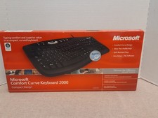 SEALED Microsoft Comfort Curve 2000 Keyboard Wired USB Ergonomic Compact Design picture