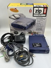 Iomega Zip 100 Parallel Port External Drive Z100P2 Original Box Power Cable 1999 picture