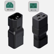(2Pack) IEC 320 C14 to C19 AC Adapter IEC 16A to 10A AC Converter for PDU UPS picture