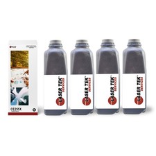 4Pk LTS CE255X Black Toner Refill Kit Compatible for HP LaserJet P3010 P3015 picture