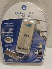 GE 98751 High Speed USB 2.0 4-Port Tetra Hub Compact And Portable New Sealed picture