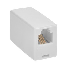 RJ11 Modular Inline Coupler Reverse, White picture