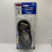 Belkin 10' Pro Series Direct Cable PC File Transfer DB25 Male/Male Parallel New picture