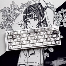 Anime Keycap Set 60-68 percent keyboard size picture