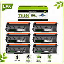 6PK GREENCYCLE TN850 Black High Yield Toner Cartridge Fit For L5900DW HL-L6200DW picture