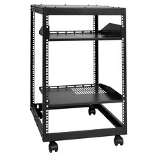 VEVOR 15U 4 Post Open Frame Server Rack Network Enclosure 23-40 in Adjustable picture