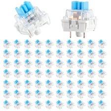 72 PCS 3 PIN Blue Mechanical Keyboard Switches Dustproof Waterproof Clicky picture