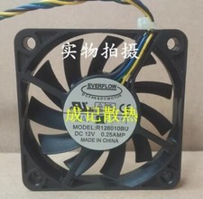 EVERFLOW R126010BU 6010 DC12V 0.25A 6CM 4-Wire Dual Ball Cooling Fan picture