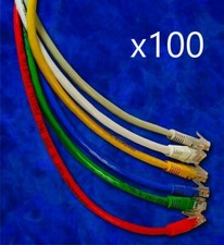 100 Pack - 2ft CAT5e Ethernet Network LAN Router Patch Cable Cord - Pick Colors picture