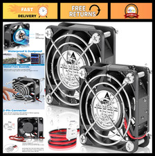 60mm 24V DC Waterproof IP67 High-Speed Cooling Fans - Dual Ball Bearing, 2-Pack picture