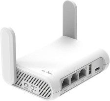 White AC1200 Dual-Band Wi-Fi Travel Router Portable VPN Gigabit Access Point picture