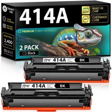 Smart Ink Compatible 414A Toner Cartridge 2 Black Pack with Built-in CHIP | R... picture