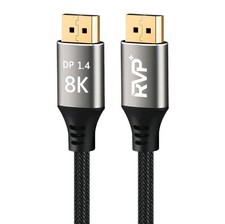 BLACK/GRAY - MVTV 1.5M DISPLAYPORT TO DISPLAYPORT CABLE HDR 1.4 MALE TO MALE 8K picture