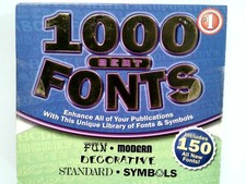 Cosmi 1000 Best Fonts Software CD-ROM Windows 98SE ME 2000 XP Design picture