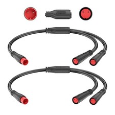 Ebike Extension Cable 2 Pin, 7 Inch, 2 Piece, Waterproof for Lights/Brakes picture