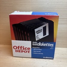 10-Pack Office Depot 2HD Floppy Diskettes IBM Formatted 1.44 MB picture