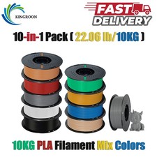 10KG 3D Printer Filament PLA Bundle 1.75mm 10 Packs 1KG/Roll Multipack Ten Color picture