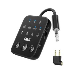 SafeFly Dot2 Bluetooth 5.3 Transmitter Receiver for Airplane, TV - 3.5mm Black picture
