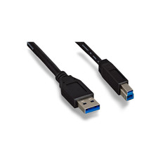 6ft USB 3.0 SuperSpeed Type A to Type B Cable - Black picture