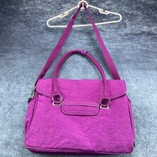 Kipling Purple Nylon Laptop Messenger Bag Crossbody Satchel Purple Work Travel picture