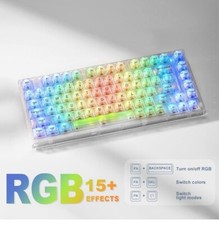 YUNZII X75 PRO 82 Key Wireless Hot Swappable White Mechanical Gaming Keyboard  picture