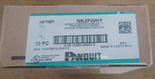 Panduit NetKey NK2FWHY 2-Port Keystone Faceplate, Labeled Series, White 10pk picture