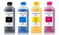 500ml Universal Pigment Refill Ink Bottles, Bulk 4-Pack for CISS picture