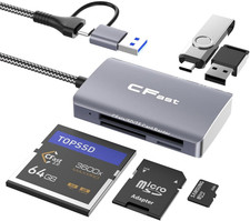 Cfast Card Reader, 5 in 2 Cfast 2.0 SD/TF Memory Card Reader, 5Gbps PD/USB 3.2 picture