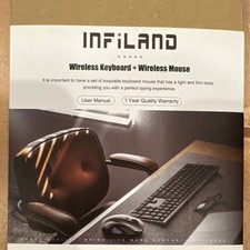 Infiland Wireless Keyboard and Mouse Bundle Black Standard picture