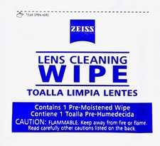 Zeiss Pre-moistened Lens Cleaning Wipes Eyeglasses Optics, Individually Sealed picture