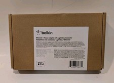 Belkin Ethernet Power Adapter Lightning Connector Apple iPad B2B165BT NEW SEALED picture