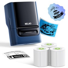 Nelko PM220 Bluetooth Label Printer 2 Inch Thermal for Phones PC Deep Blue picture