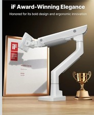 Montek Premium Aluminum Monitor Arm for 17”–57” Screens MA1003UCWH picture