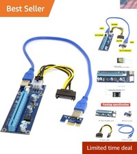 60cm PCI-E Riser Adapter with Lock & USB 3.0 for Enhanced Graphics Performance picture