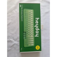 Heyday Full Size Wireless Keyboard Green 99 Keys Dual Mode Bluetooth 2.4GHz USB picture