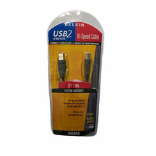 Belkin USB 2 Hi Speed Cable 6'/1.8m A Plug / B Plug New picture