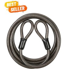 12mm Heavy Duty Security Cable with Looped Ends, Braided Steel Bike Lock Cabl... picture