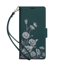 Luxury Leather Daisy Wallet Cover Case For 16 15 14 13 12 11 Pro Max 7 8 SE 16E picture