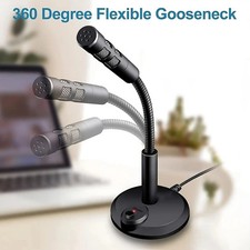 USB Desktop Microphone 3.5mm Omnidirectional PC Laptop Computer Mic for Computer picture