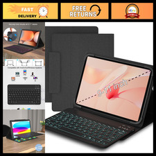 Universal Tablet Case with Removable 7-Color Backlit Bluetooth Keyboard, Fits 9