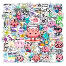 WESILY Pack 50 PCS Neuroscience Pun 1 to 2.5 inches, picture