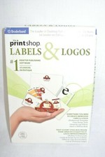 Broderbund The PrintShop Labels & Logos New-GENUINE- Sealed. picture