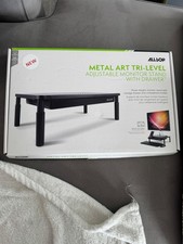 Allsop Metal Art Tri-Level Adjustable-Height Monitor Stand with Drawer picture